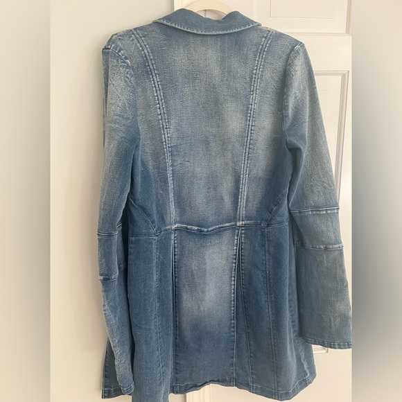 Free People Blue Long Sleeve Shirt Dress - Picture 7 of 16